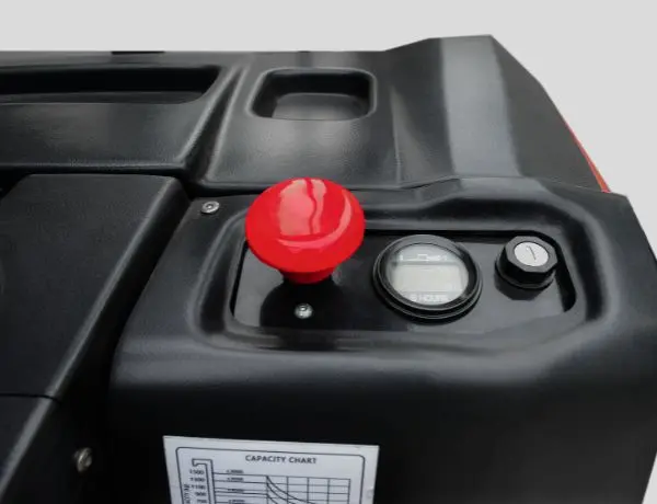 MB Series-Stand-on Pallet Stacker-Emergency stop button